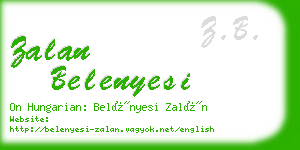 zalan belenyesi business card